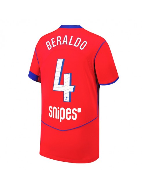 Paris Saint-Germain Lucas Beraldo #4 Rezervni Dres 2025-26 Kratak Rukavima Paris Saint-Germain Lucas Beraldo #4 Rezervni Dres 2025-26 Kratak Rukavima